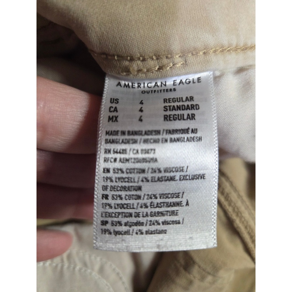 American Eagle Hi-Rise Jegging Khaki Stretch Skinny Pants Womens Size 4 Regular - Picture 6 of 7